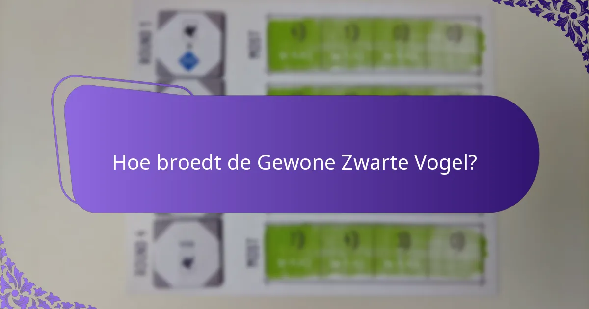 Waar komt de Gewone Zwarte Vogel typisch voor?