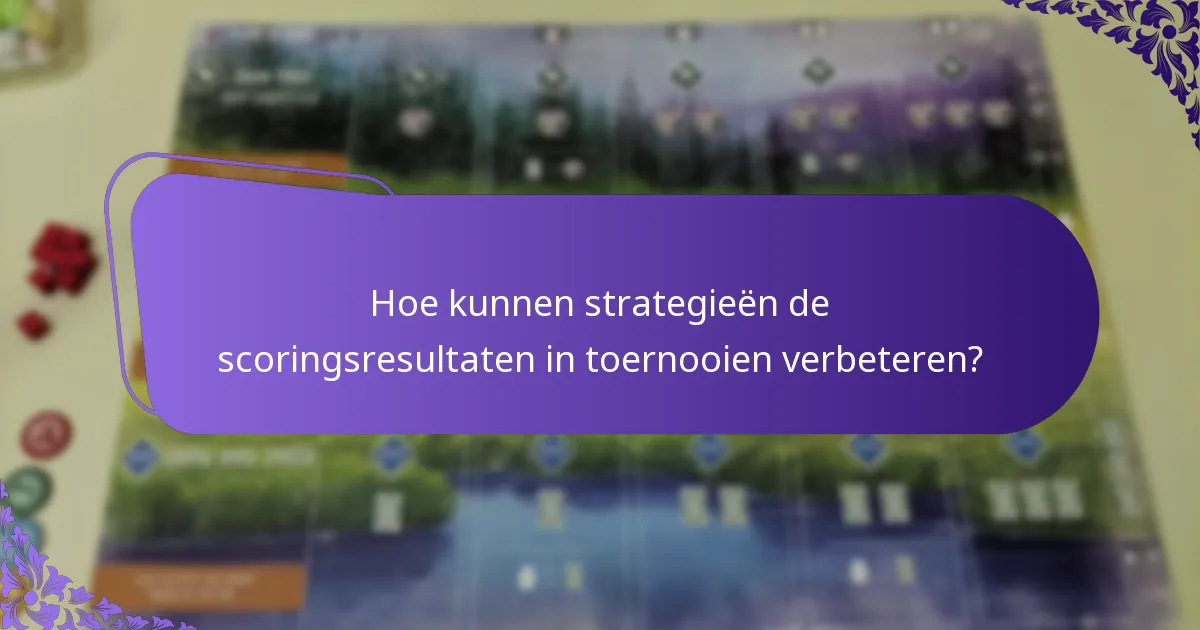 Hoe kunnen strategieën de scoringsresultaten in toernooien verbeteren?