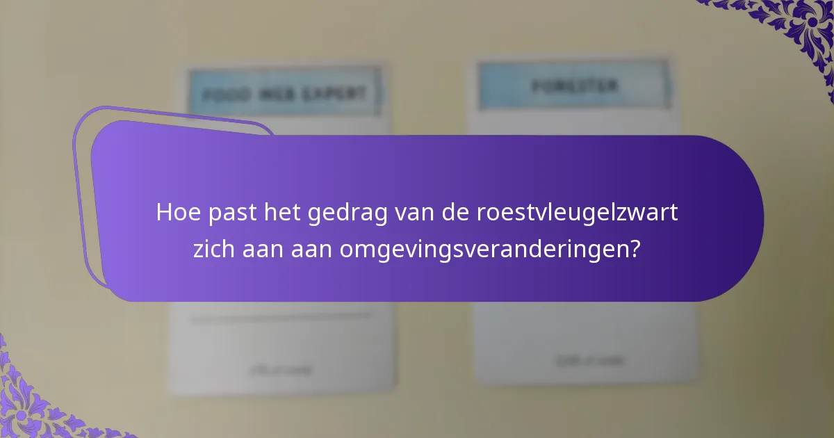 Wat eet de roestvleugelzwart?
