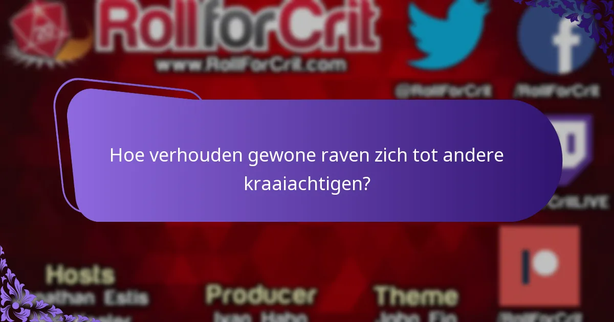 Waar leeft de gewone raaf?