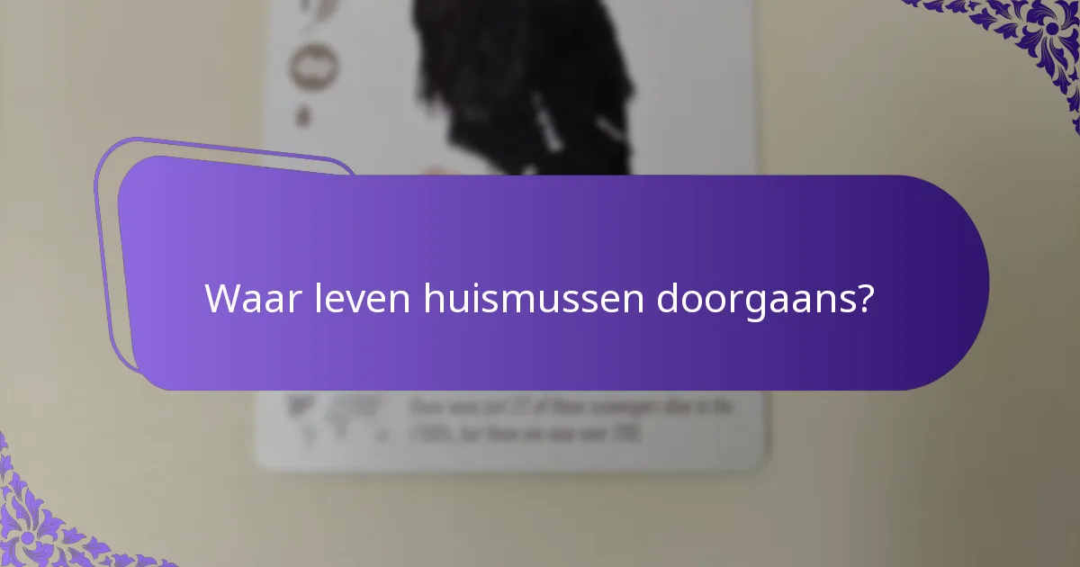 Wat eten huismussen?