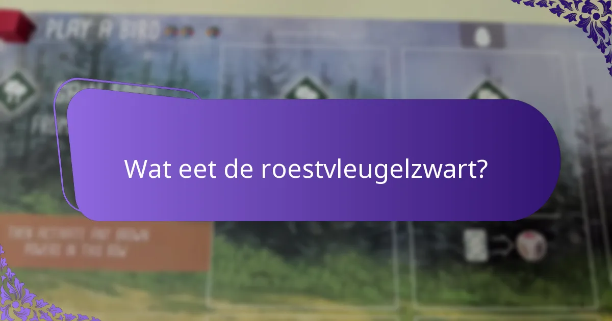 Hoe past het gedrag van de roestvleugelzwart zich aan aan omgevingsveranderingen?