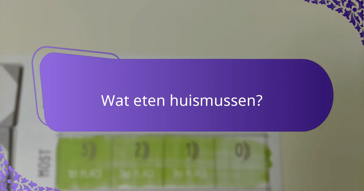 Hoe beïnvloeden sociale gedragingen de populaties van huismussen?
