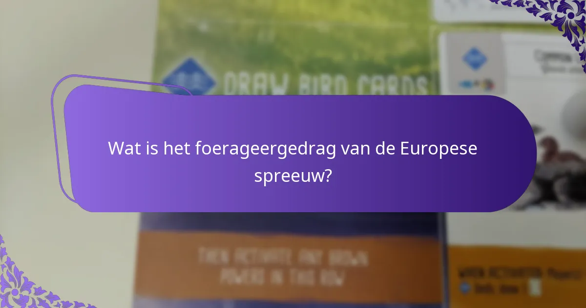 Wat zijn de ecologische impacten van de Europese spreeuw?