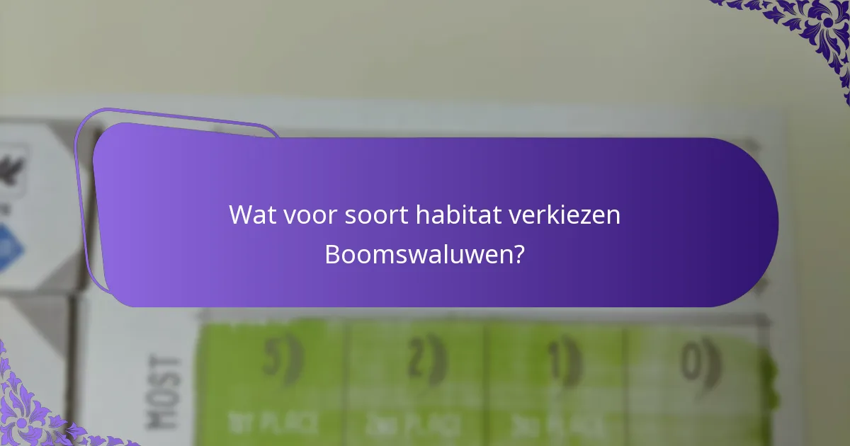 Hoe interageren Boomswaluwen met hun ecosysteem?