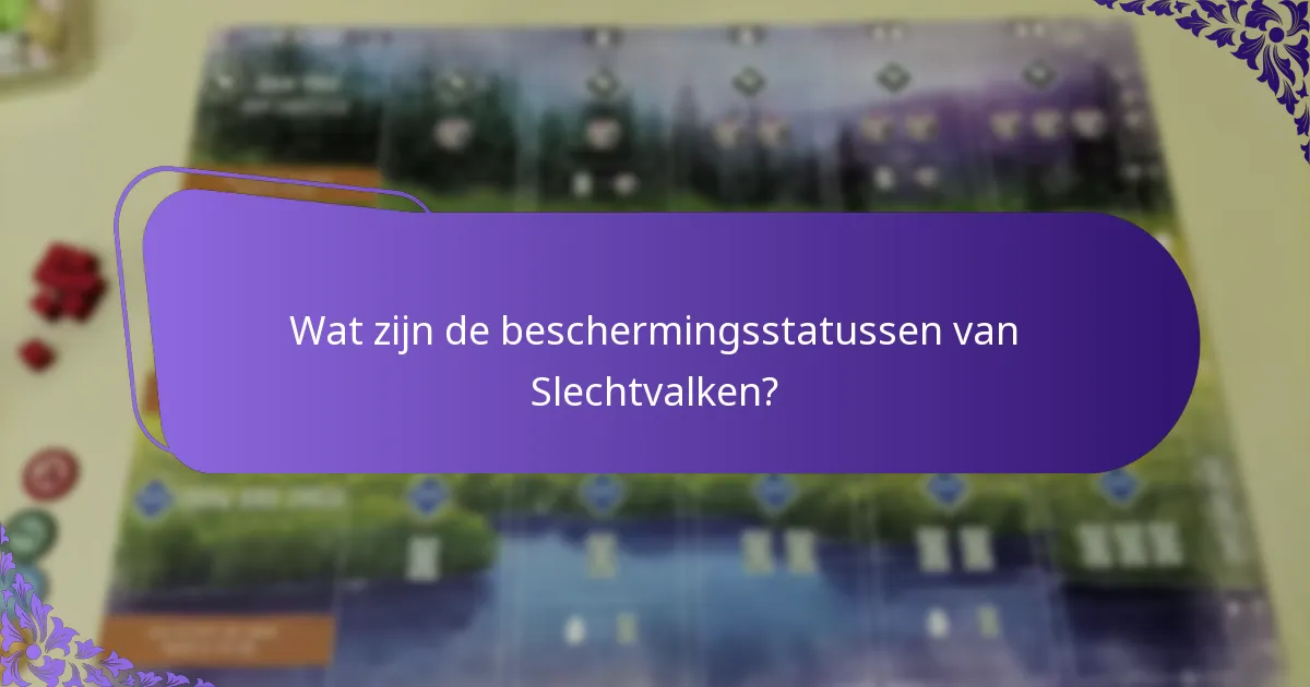 Wat zijn de beschermingsstatussen van Slechtvalken?