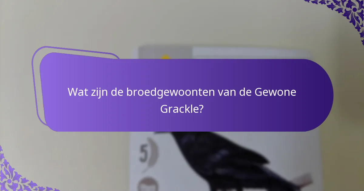 Hoe passen Gewone Grackles zich aan aan milieuwijzigingen?