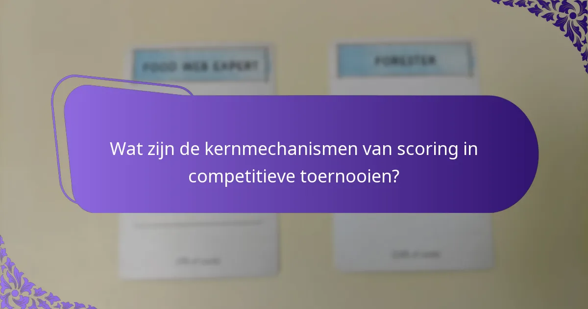 Welke variaties bestaan er in scoringssystemen voor competitieve toernooien?