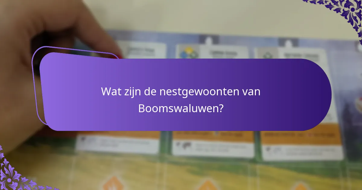 Welke natuurbeschermingsinspanningen zijn er voor Boomswaluwen?