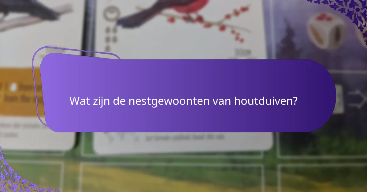 Welke conserveringsinspanningen zijn er voor houtduiven?