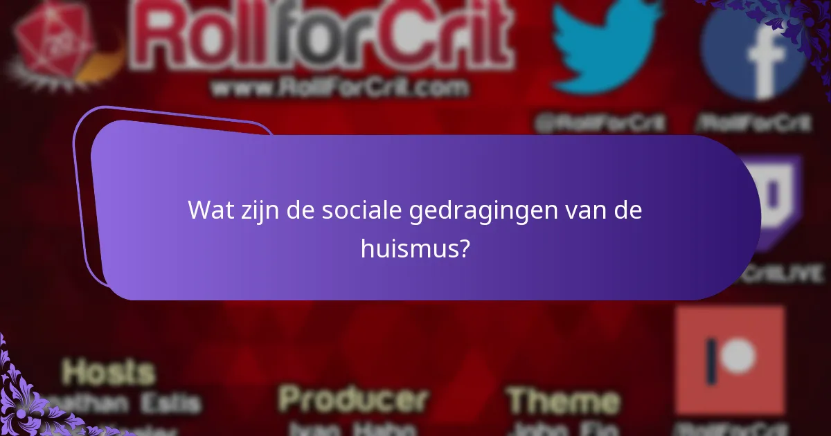 Welke bedreigingen ondervinden huismussen in hun habitats?