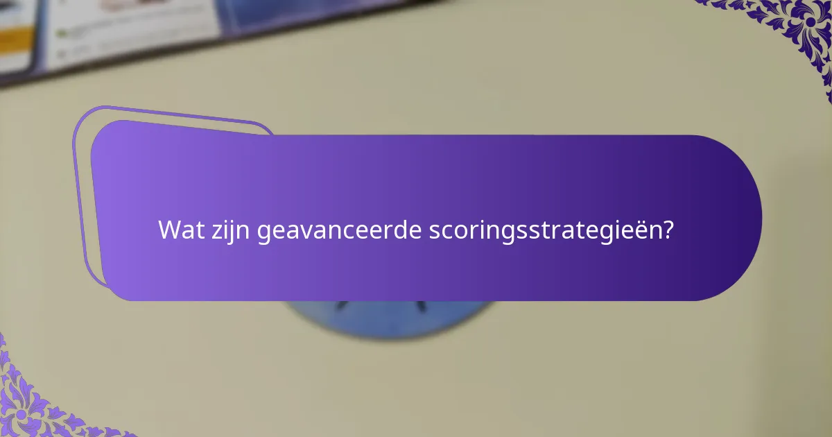 Hoe verschillen scoringsstrategieën per context?